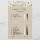 Rustiker sagte, sie sagte Daisy Brautparty Game (Vorderseite)