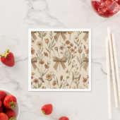 Rustiker Wildblumenstrauß mit Jute-Schleifen Vinta Serviette (Beispiel)