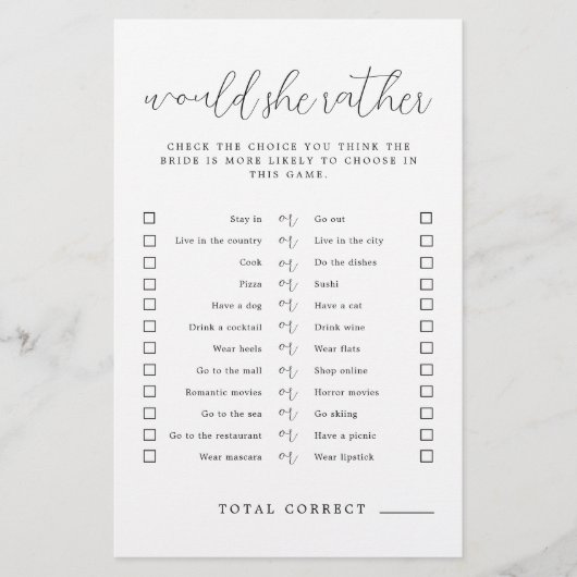 Rustiker würden eher Brautparty spielen (Vorderseite)