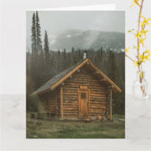 RUSTIKKABIN-KABINE-KARTE KARTE (Gelbe Blume)