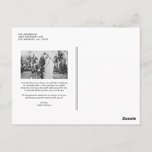 RUSTIKKARTE | DANKE, DASS SIE POSTCARD GESCHICKT H POSTKARTE (Rückseite)