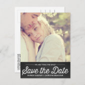 RUSTIKKARTE | FOTO SAVE THE DATE POSTCARD ANKÜNDIGUNGSPOSTKARTE (Vorne/Hinten)