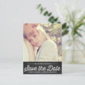 RUSTIKKARTE | FOTO SAVE THE DATE POSTCARD ANKÜNDIGUNGSPOSTKARTE (Stehend Vorderseite)
