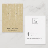 RUSTIKKRAFT-LICHTSTUDIEN STUDIEREN EARRING DISPLAY VISITENKARTE (Vorne/Hinten)