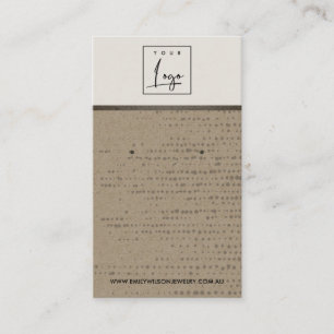 RUSTIKKRAFT WHITE DOTS STUDIEREN OHRENKARTE VISITENKARTE