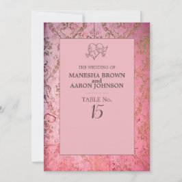 RUSTIKPINK - flache Tafelkarte Einladung