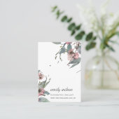 RUSTIKPINK-FLORALLE EUCALYPTUS-EARRING NECKLACE VISITENKARTE (Stehend Vorderseite)