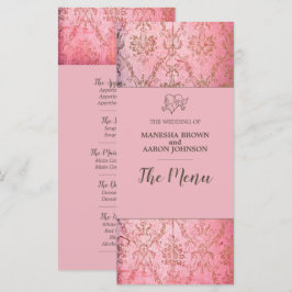 RUSTIKPINK - Menü-Karte für Hochzeiten Menükarte