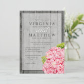 RUSTIKPINKHYDRANGEAS WEDERINVITATION EINLADUNG (Stehend Vorderseite)