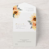 RUSTIKSCHIK-SONNENBLUMENFLUSSFLÜSSIGKEIT WASSERFAR ALL IN ONE EINLADUNG (Außenbereich)