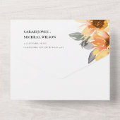 RUSTIKSCHIK-SONNENBLUMENFLUSSFLÜSSIGKEIT WASSERFAR ALL IN ONE EINLADUNG (Rückseite)