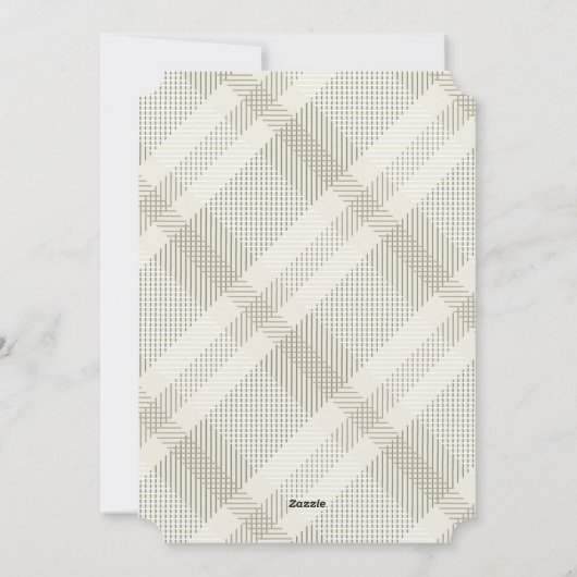 RUSTIKTIEFE | KARIERTE FERIENKARTE FEIERTAGSKARTE (Rückseite)