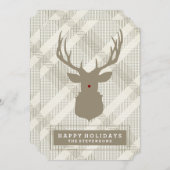 RUSTIKTIEFE | KARIERTE FERIENKARTE FEIERTAGSKARTE (Vorne/Hinten)