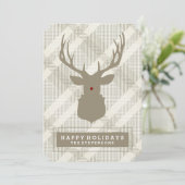 RUSTIKTIEFE | KARIERTE FERIENKARTE FEIERTAGSKARTE (Stehend Vorderseite)