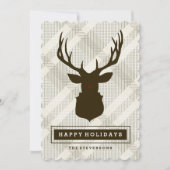 RUSTIKTIEFE | KARIERTE FERIENKARTE FEIERTAGSKARTE (Vorderseite)