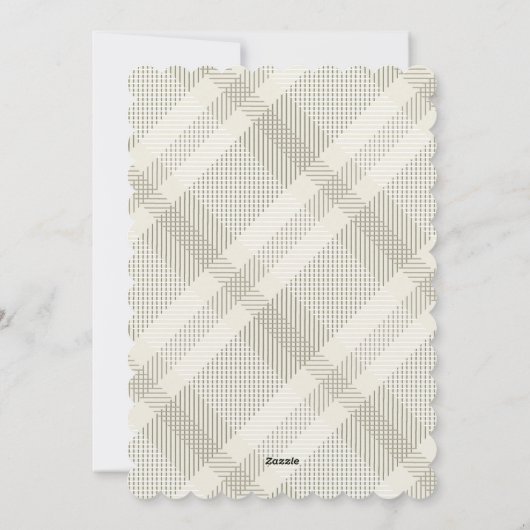 RUSTIKTIEFE | KARIERTE FERIENKARTE FEIERTAGSKARTE (Rückseite)