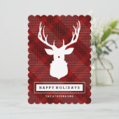 RUSTIKTIEFE | KARIERTE FERIENKARTE FEIERTAGSKARTE (Stehend Vorderseite)