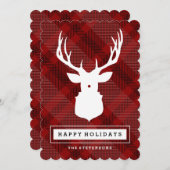 RUSTIKTIEFE | KARIERTE FERIENKARTE FEIERTAGSKARTE (Vorne/Hinten)