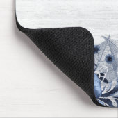 RUSTIKTIMBER BLUE FLORAL GRENZE ZUNEHMEND MOUSEPAD (Ecke)