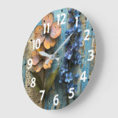 Rustikuhr aus Acryl mit Holzoptik Große Wanduhr (Winkel)