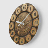 Rustikuöse Weizenhalme Wanduhr | Farmhouse-Dekor (Winkel)