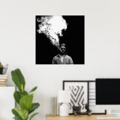 Rustin Cohle von True Detective Rauching a Cigaret Poster (Heimbüro)