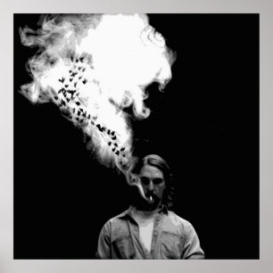 Rustin Cohle von True Detective Rauching a Cigaret Poster