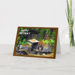 Rusting in Peace, Kula Hawaii, Old Truck Happy Bir Karte