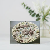 Rustique Figuline' Schale mit weißem Hintergrund Postkarte (Stehend Vorderseite)