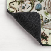 Rustique Figuline Teller mit einem weißen Mousepad (Ecke)