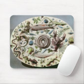 Rustique Figuline Teller mit einem weißen Mousepad (Mit Mouse)
