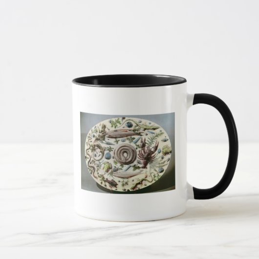 Rustique Figuline Teller mit einem weißen Tasse (Rechts)