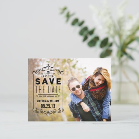 RUSTISCH | Ankündigung Datum freihalten (Stehend Vorderseite)