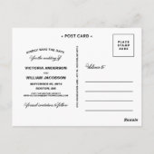 RUSTISCH | Ankündigung Datum freihalten Postkarte (Rückseite)