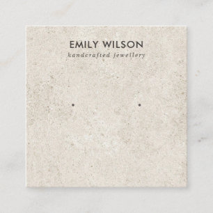 RUSTISCH AUS WEISSEM STUCKSTUD ERINNERUNGSANZEIGE QUADRATISCHE VISITENKARTE