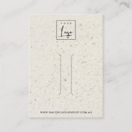 RUSTISCH AUS WEISSEN TERRAZZO HAARKLIPPKARTE VISITENKARTE