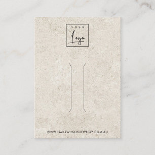 RUSTISCH AUS WEISSER STUCCO HAIR CLIP DISPLAD CARD VISITENKARTE