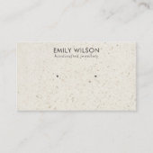 RUSTISCH AUS WEISSER TERRAZZO STUD EARRING DISPLAY VISITENKARTE (Vorderseite)