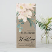 RUSTISCH BLUSH KRAFT BLLORAL BUNCH WATERCOLOR WEDD EINLADUNG (Stehend Vorderseite)