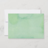 RUSTISCH Grüne Aquarellpinkerinnen RSVP-Karte RSVP Karte (Rückseite)