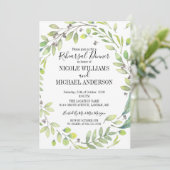 RUSTISCH Grünes Aquarell Probe Abendessen Einladung (Stehend Vorderseite)