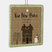 RUSTISCH NEUES ZUHAUSE SALTBOX HAUS PERSONALISIERT KERAMIKORNAMENT (Rechts)