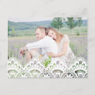 RUSTISCH POST-KARTE Save the Date FOTO Ankündigungspostkarte