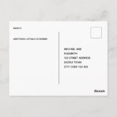 RUSTISCH Rett Date Mason Jars Strings Lights Hochz Postkarte (Rückseite)