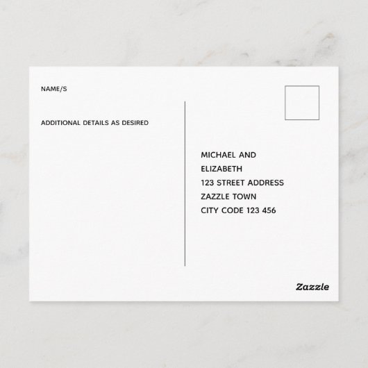 RUSTISCH Rett Date Mason Jars Strings Lights Hochz Postkarte (Rückseite)