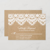 RUSTISCH | WEDD RSVP ENCLOSURE-KARTE (Vorne/Hinten)