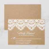 RUSTISCH | WEDD RSVP ENCLOSURE-KARTE KARTE (Vorne/Hinten)
