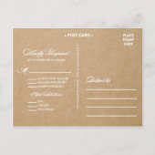 RUSTISCH | WEDD RSVP POST CARD EINLADUNGSPOSTKARTE (Rückseite)