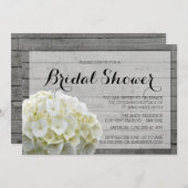 RUSTISCH WEISSES HYDRANGEAS BRAUTPARTY EINLADUNG (Vorne/Hinten)