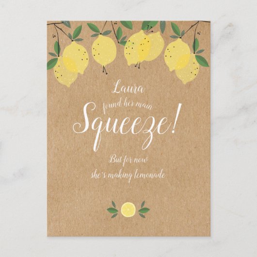 Rustische Änderung des Brautparty Datum verschoben Postkarte (Vorderseite)